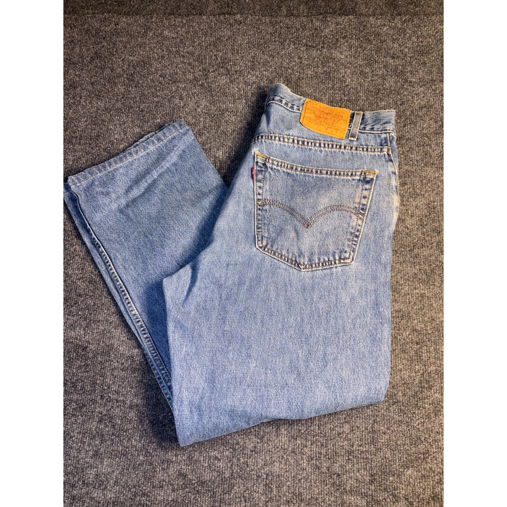Levi's Jeans Mens 38x32 Blue Denim Regular Fit Red Tab Straight Leg Streetwear‎